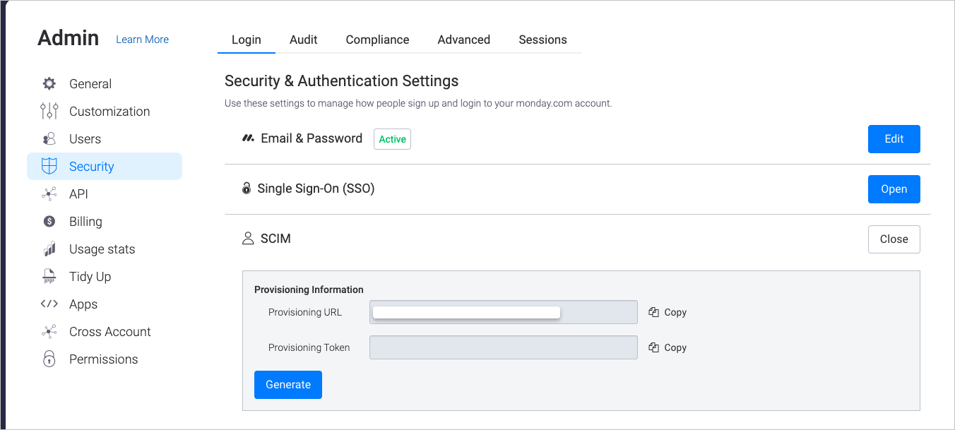 Scheda Provisioning Scim