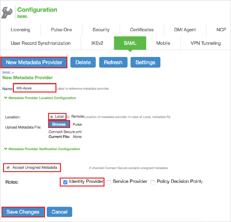 Pulse Connect Secure configurazione