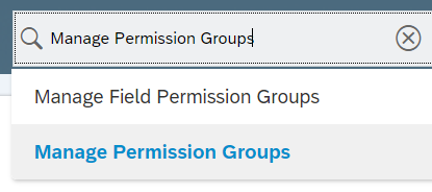 Manage Permission Groups