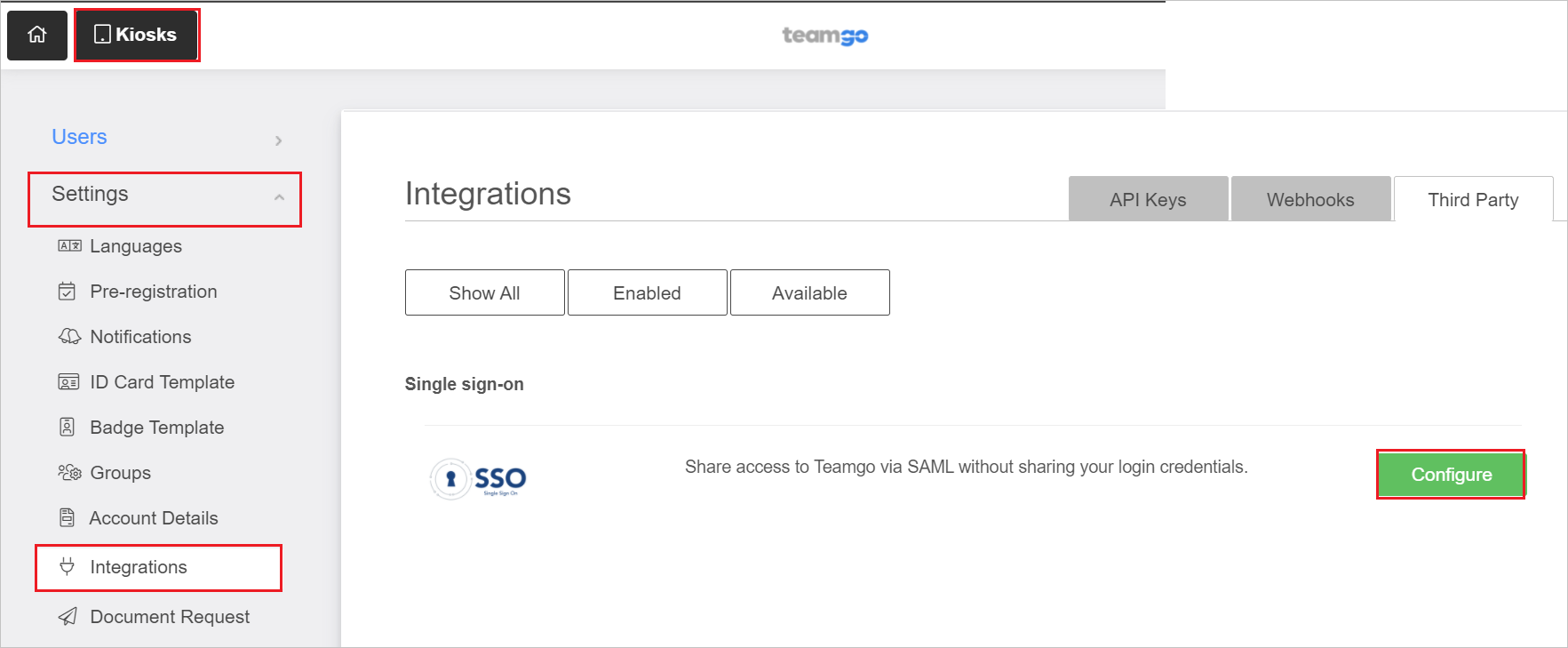 Teamgo Integrations di