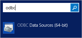 Screenshot che mostra la gestione ODBC.