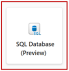 Screenshot dell'icona del database SQL in Infrastruttura.