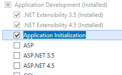 Screenshot che mostra il riquadro Ruoli. L'inizializzazione dell'applicazione è evidenziata e selezionata.