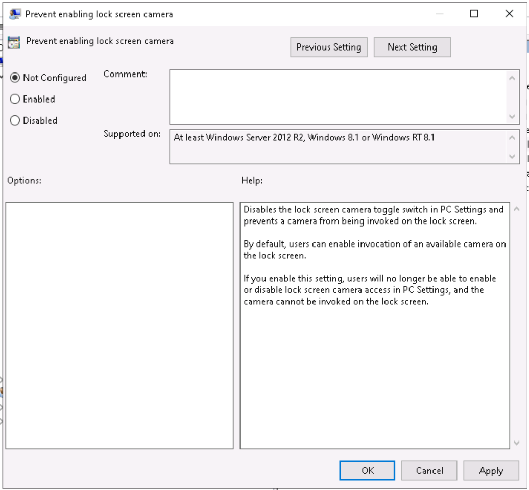 Screenshot che mostra come visualizzare le opzioni dell'impostazione di configurazione computer locale in Criteri di gruppo.