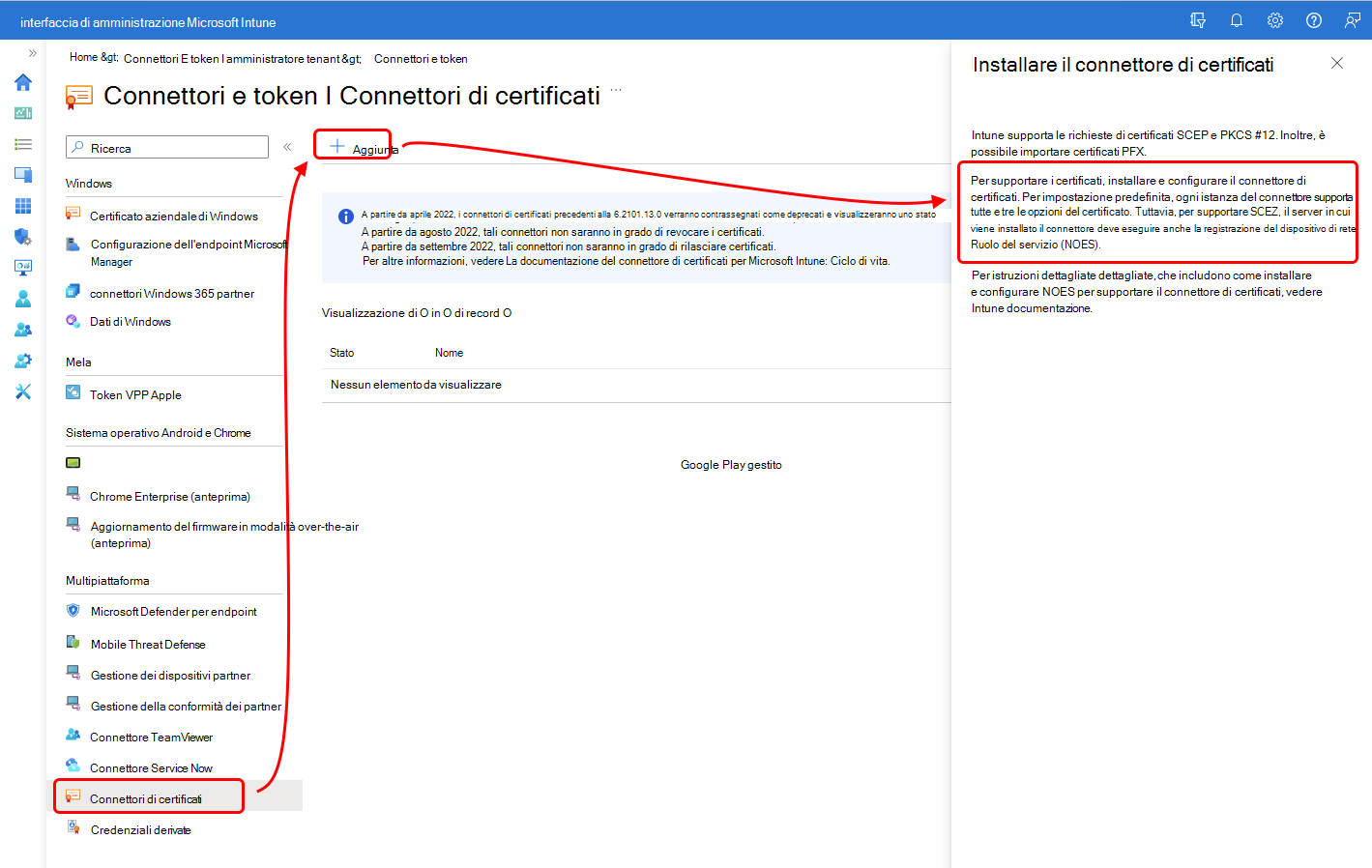 Scaricare il software del connettore di certificati.