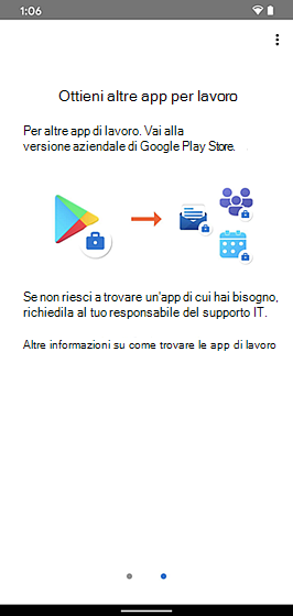 Screenshot di Portale aziendale Schermata Ottieni altre app per il lavoro.