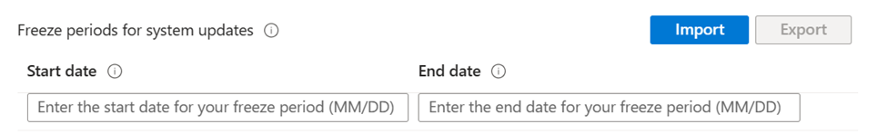 Screenshot che mostra la data di inizio e la data di fine del periodo di blocco per i dispositivi Android Enterprise nell'interfaccia di amministrazione Microsoft Intune.