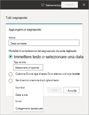 Screenshot del visualizzatore di modelli che mostra il pannello Nuovo campo per l'input manuale.