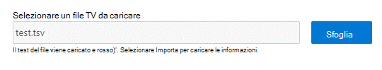 Selezionare un file con estensione tsc da caricare.