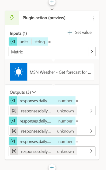 Screenshot dell'input delle unità con una sostituzione.