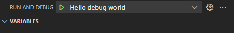 The Run tab in Visual Studio Code