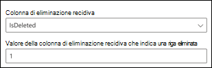 Impostazioni di eliminazione temporanea: 