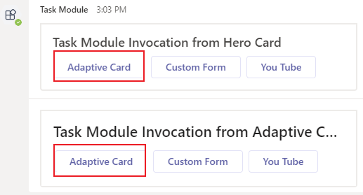 Adaptive card