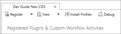 The install profiler button in the plug-in registration tool.