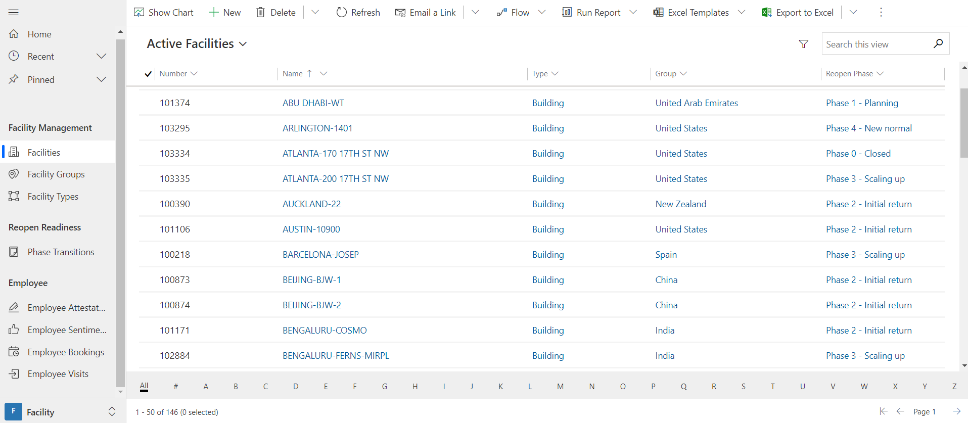 Screenshot dell'app Gestione sicurezza strutture.