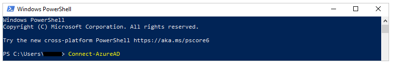 Connect-AzureAD.