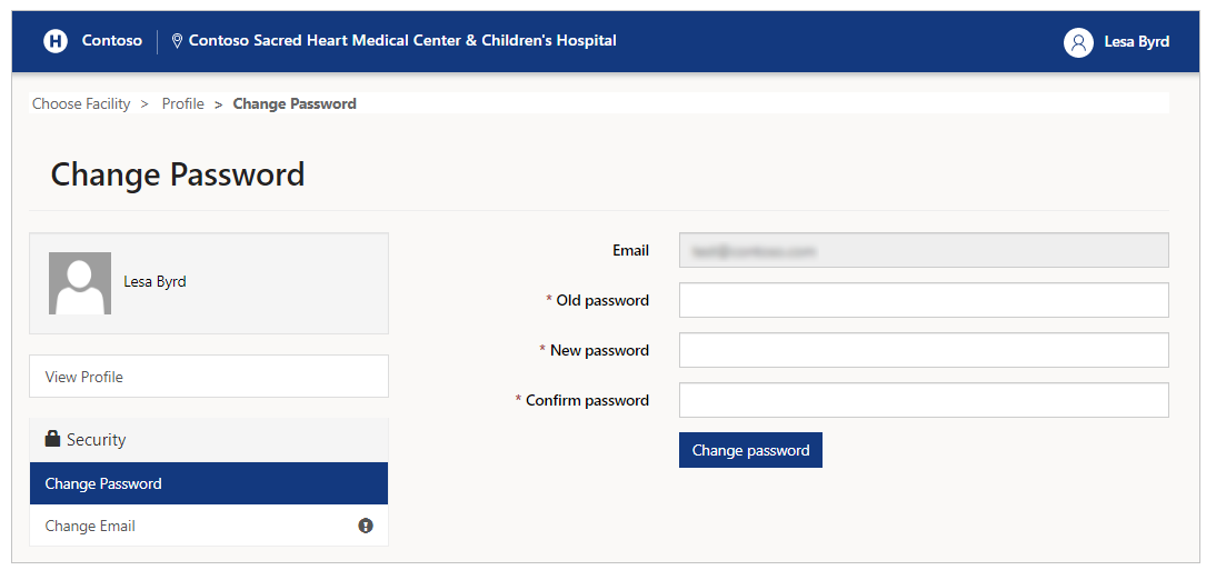 Modifica password.