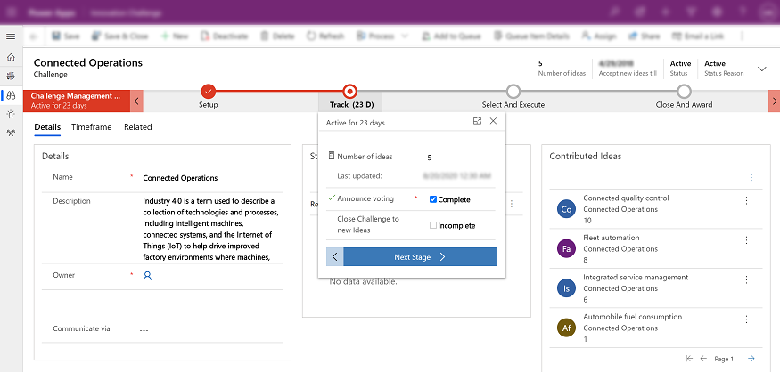 Esempio di app basata su modello