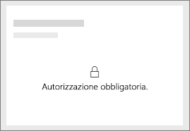 Screenshot che mostra il riquadro Power BI bloccato.