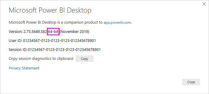 Versione di Power BI Desktop