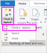 Chiudi e applica