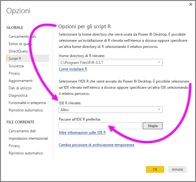 Screenshot of the Options dialog, showing Other is entered in the Detected R I D E field to enter a preferred R I D E.