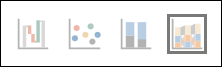 Screenshot delle icone del grafico da informazioni dettagliate con l'icona della barra multifunzione selezionata.