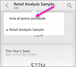 Nello screenshot viene visualizzato un dashboard di Power BI con riquadri di dimensioni diverse disposti come previsto.