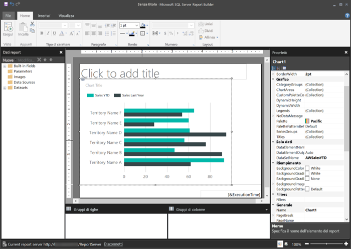 Visualizzazione Progettazione report