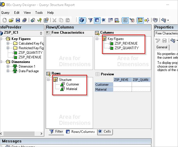 Struttura utilizzata per la compilazione di query BEX.