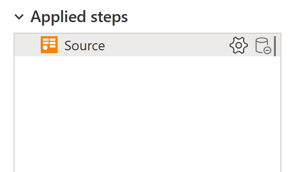 Screenshot dell'elenco dei Passaggi applicati con i passaggi rimanenti visibili dopo l'eliminazione fino alla fine.