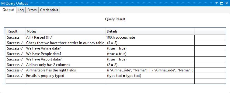 Unit test con esito positivo.