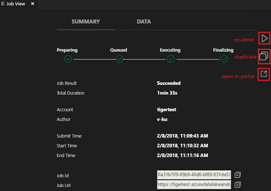 Scheda Riepilogo nella visualizzazione del processo