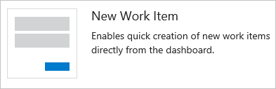 New work item widget