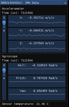 Visualizzazione sensore movimento