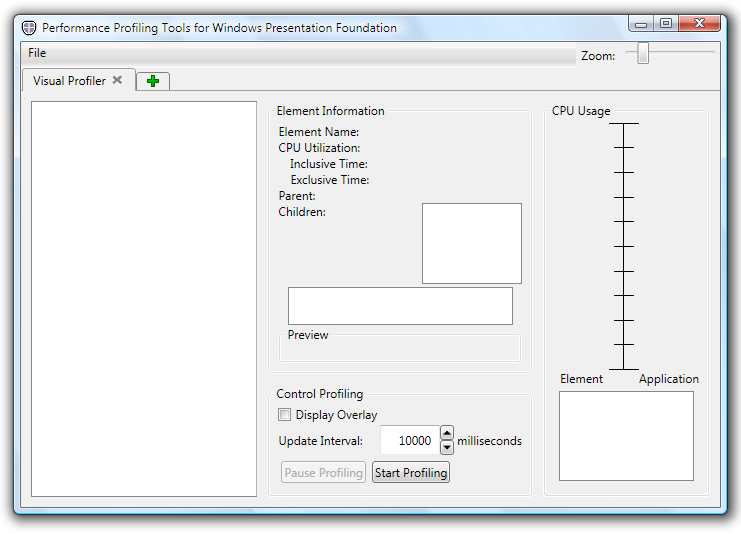 Visual Profiler main window