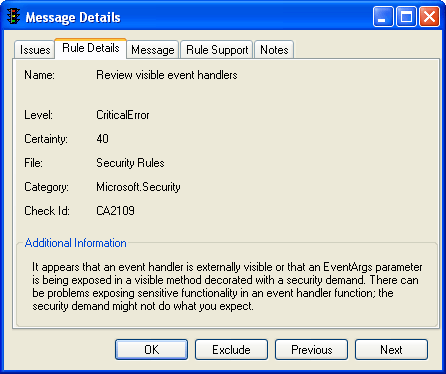 Rule Details tab of the Rule Details dialog box