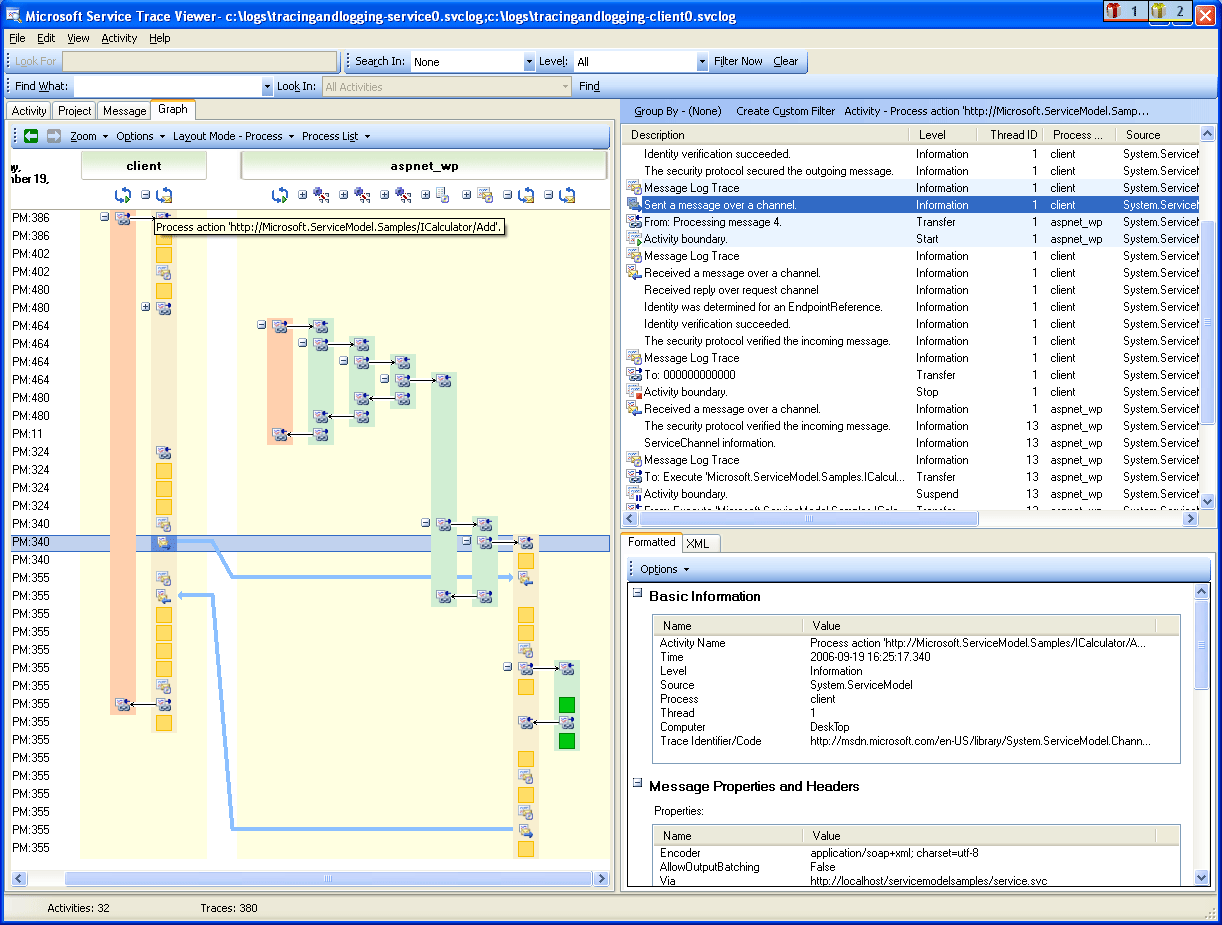 Utilizzo del visualizzatore di tracce