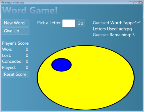 Schermata di WordGame