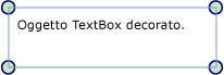 Esempio di strumenti decorativi visuali: TextBox decorato