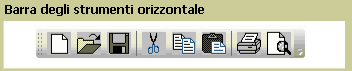 ToolBar orizzontale