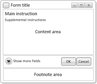 Dialog form design elements