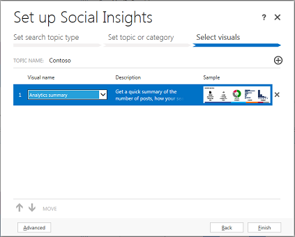 Selezionare l'elemento grafico Social Insights