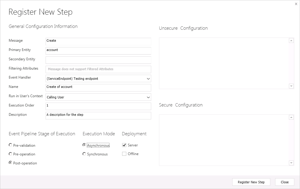 Crea un passaggio di endpoint servizio