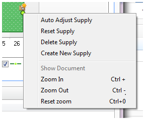 Shortcut menu options