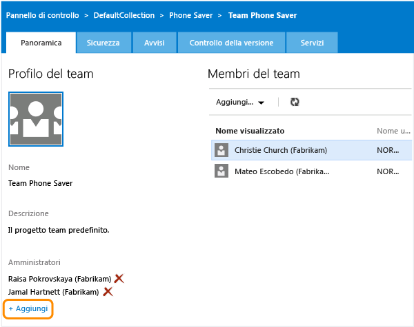 Gli amministratori del team non devono essere membri del team