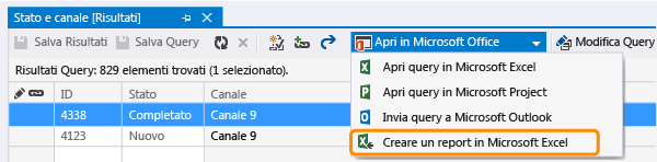 Creare un report in Microsoft Excel