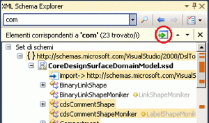 Risultati della ricerca in XML Schema Explorer