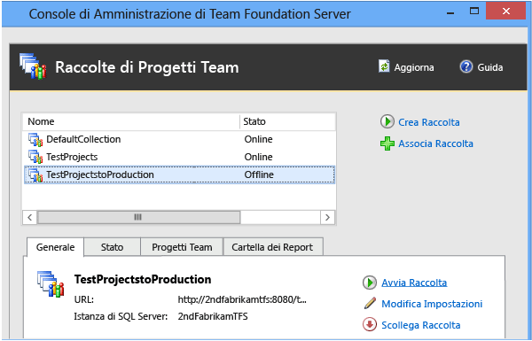 Avviare ogni raccolta dopo l'eliminazione di progetti