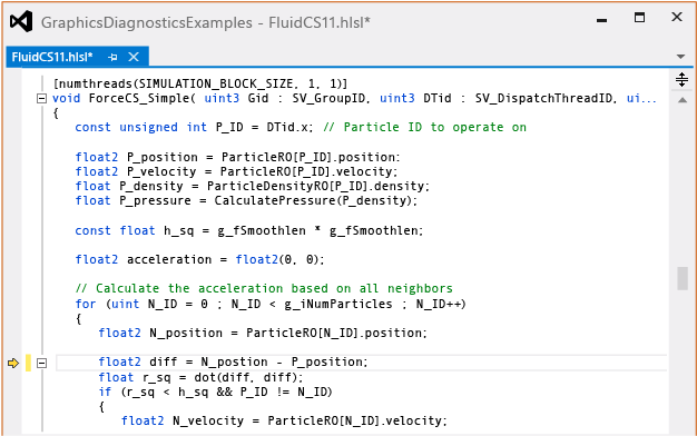 Codice del compute shader con correzione.